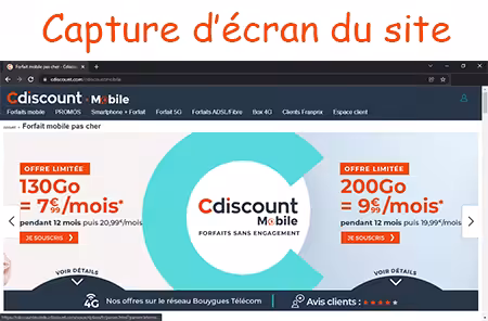 Consulter mon espace client Cdiscount mobile