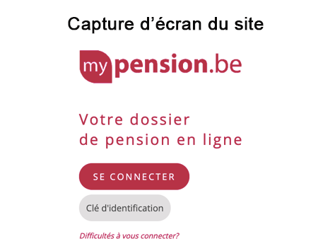 Consulter mon dossier sur www.mypension.be