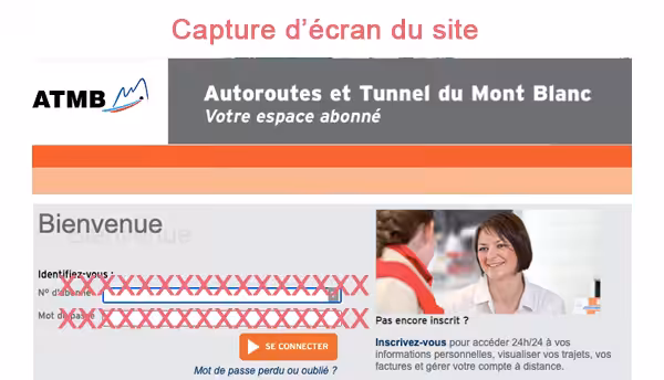Authentification espace abonné atmb 