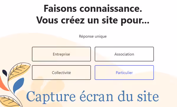 Créer un site sur e-monite