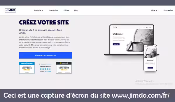 Jimdo espace gratuit