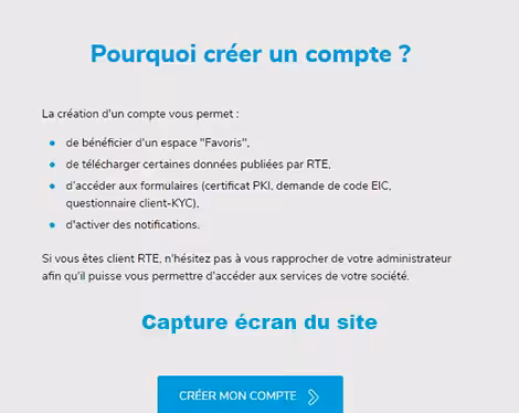 creer compte rte