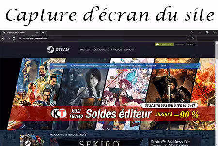 Démarche de publication d'un statut sur Steam