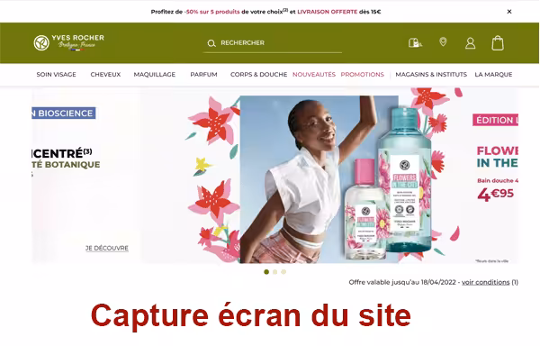 Accéder au suivi de commande Yves Rocher en ligne.