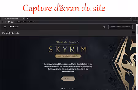 Ouvrir un compte Bethesda Skyrim