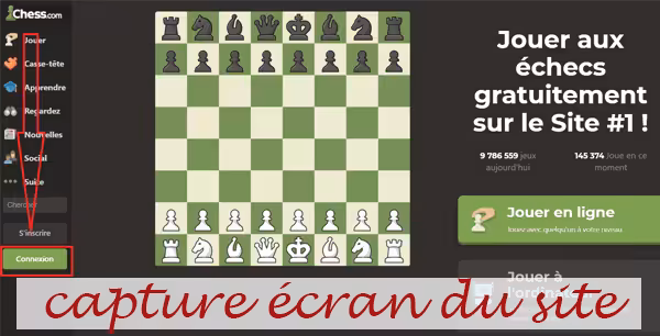 Se connecter à mon compte Chess.com en ligne