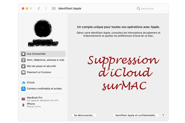 Démarches de suppression du compte iCloud sur un Mac
