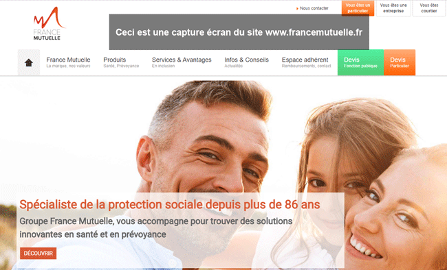 créer un compte  France Mutuelle en ligne