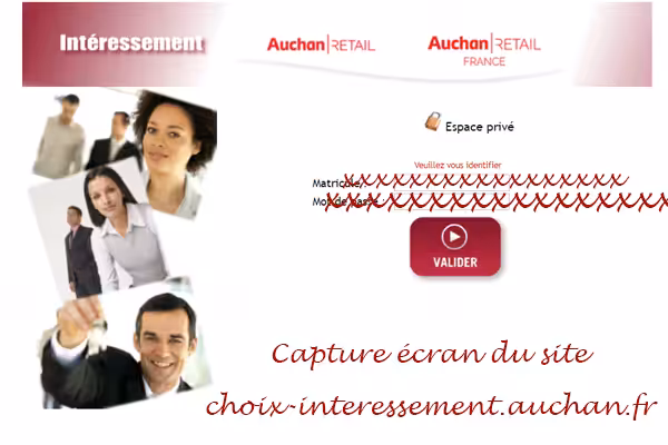 Faire mon choix de prime sur https://choix-interessement.auchan.fr : Guide de connexion complet
