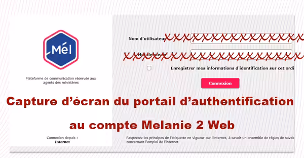 Accéder à son compte Melanie 2 Web depuis le site https://mel.din.developpement-durable.gouv.fr