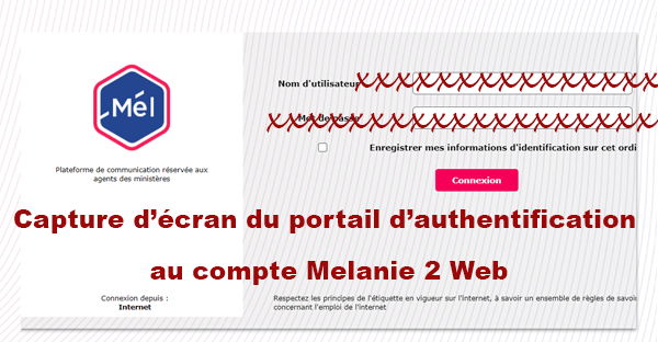 Accéder à son compte Melanie 2 Web depuis le site https://mel.din.developpement-durable.gouv.fr