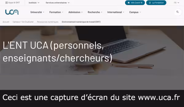 ENT UCA messagerie 