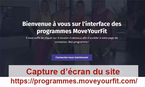 Accès à mon espace adhérent vp4s sur le portail https://programmes.moveyourfit.com/