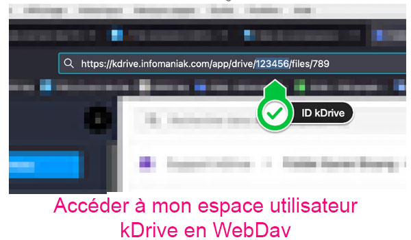 Accéder à mon espace utilisateur kDrive via WebDav :