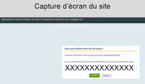 Ypareo mot de passe perdu