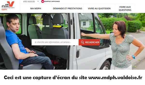 MDPH Val d'Oise service en ligne