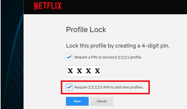 Verrouiller un profil Netflix