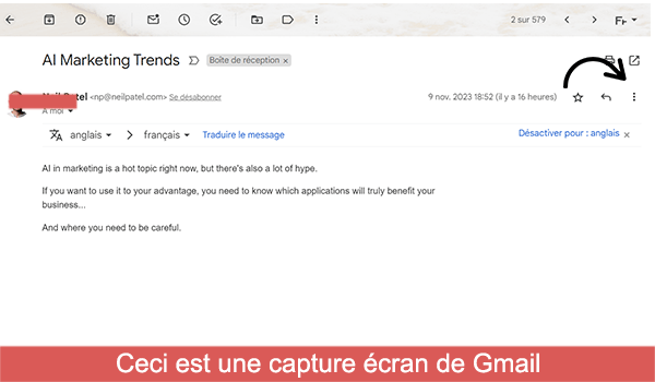 Bloquer les mails sur Gmail