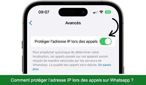 Protéger l’adresse IP lors des appels sur WhatsApp