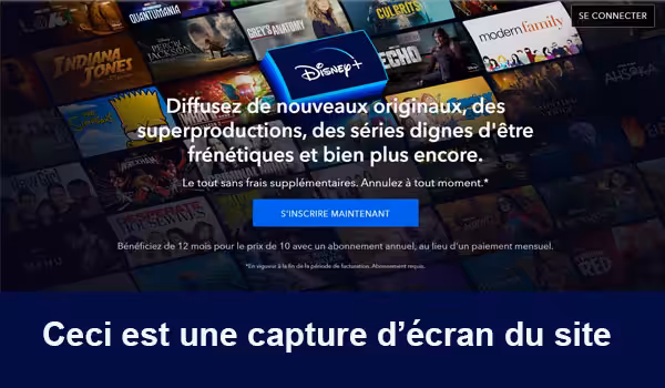 Souscrire un abonnement Disney Plus sur le site web