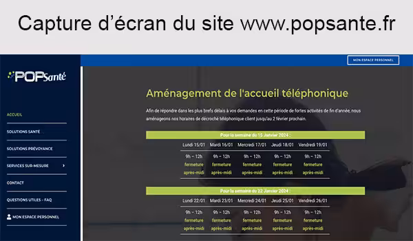 Site officiel pop santé
