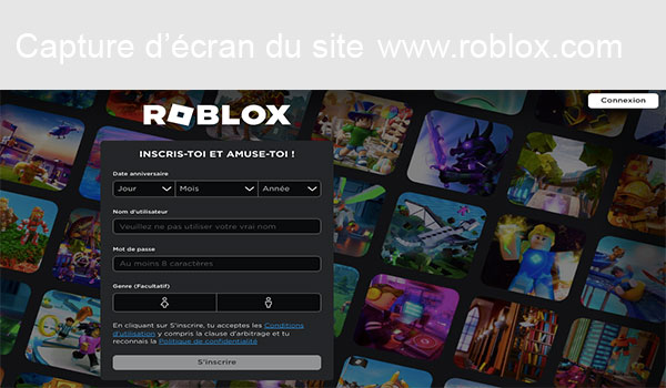 Site officiel www.roblox.com