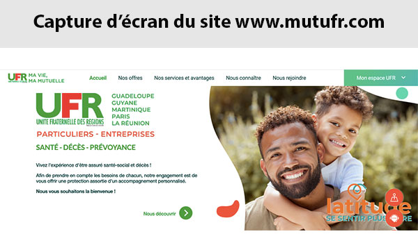 Site internet de la mutuelle URF