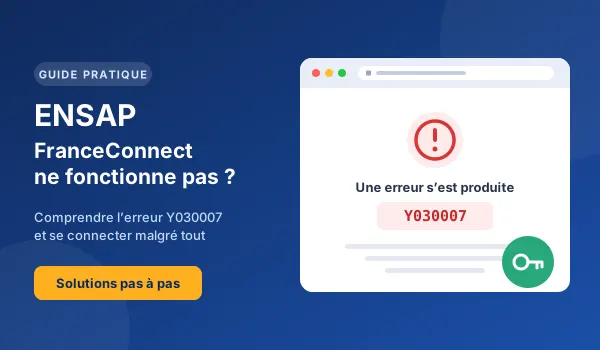 Que signifie l'erreur Y030007 sur ENSAP ?
